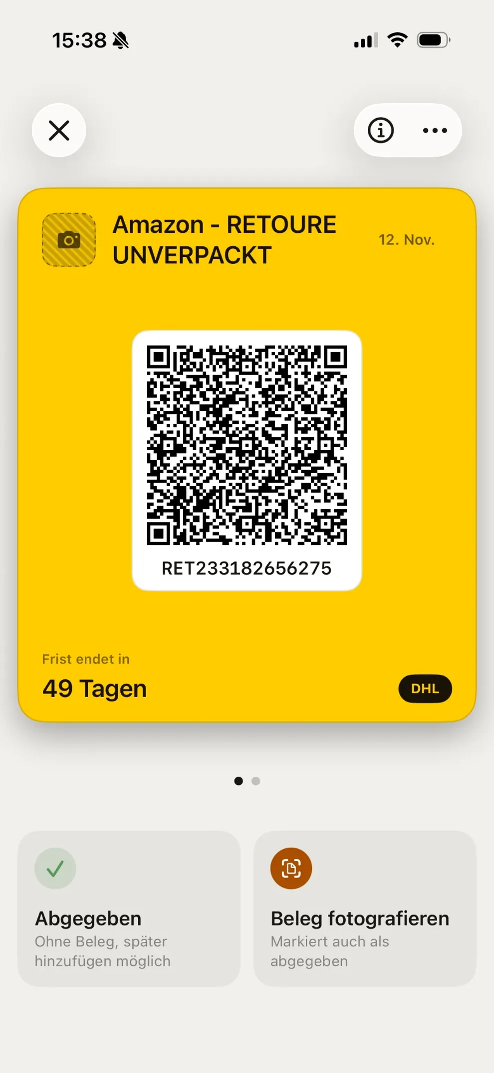 PaketQR — Einmal tippen, fertig zum Abgeben.
