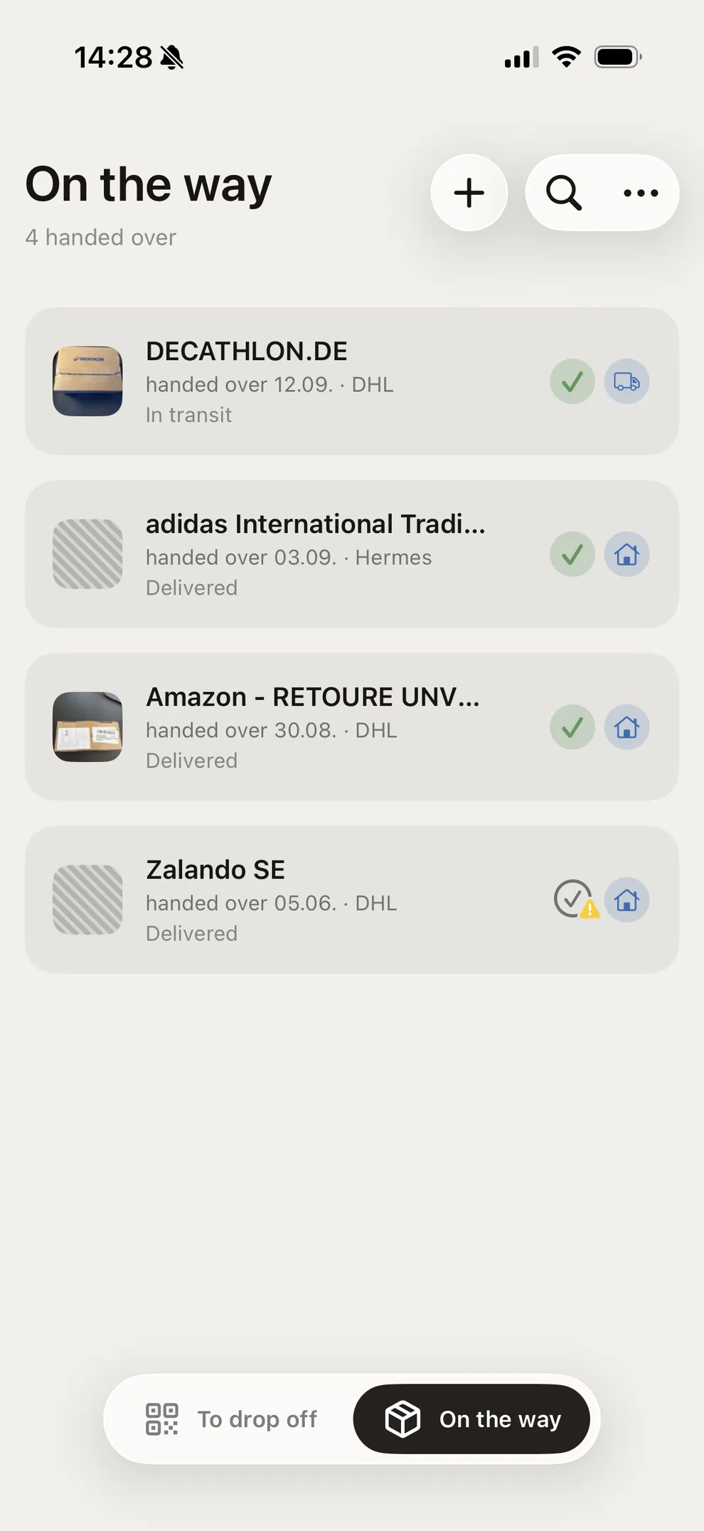 PaketQR — To drop off, and on the way.